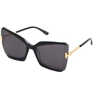 Tom Ford FT0766 03A Black FT0766 Butterfly Sunglasses Lens Category 3 Size 63mm
